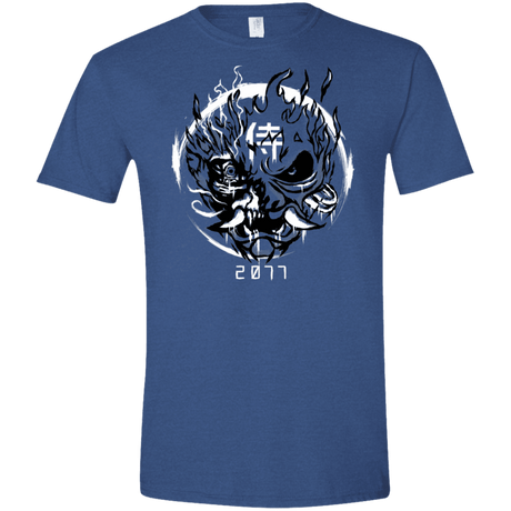 T-Shirts Heather Royal / X-Small Samurai 2077 Men's Semi-Fitted Softstyle