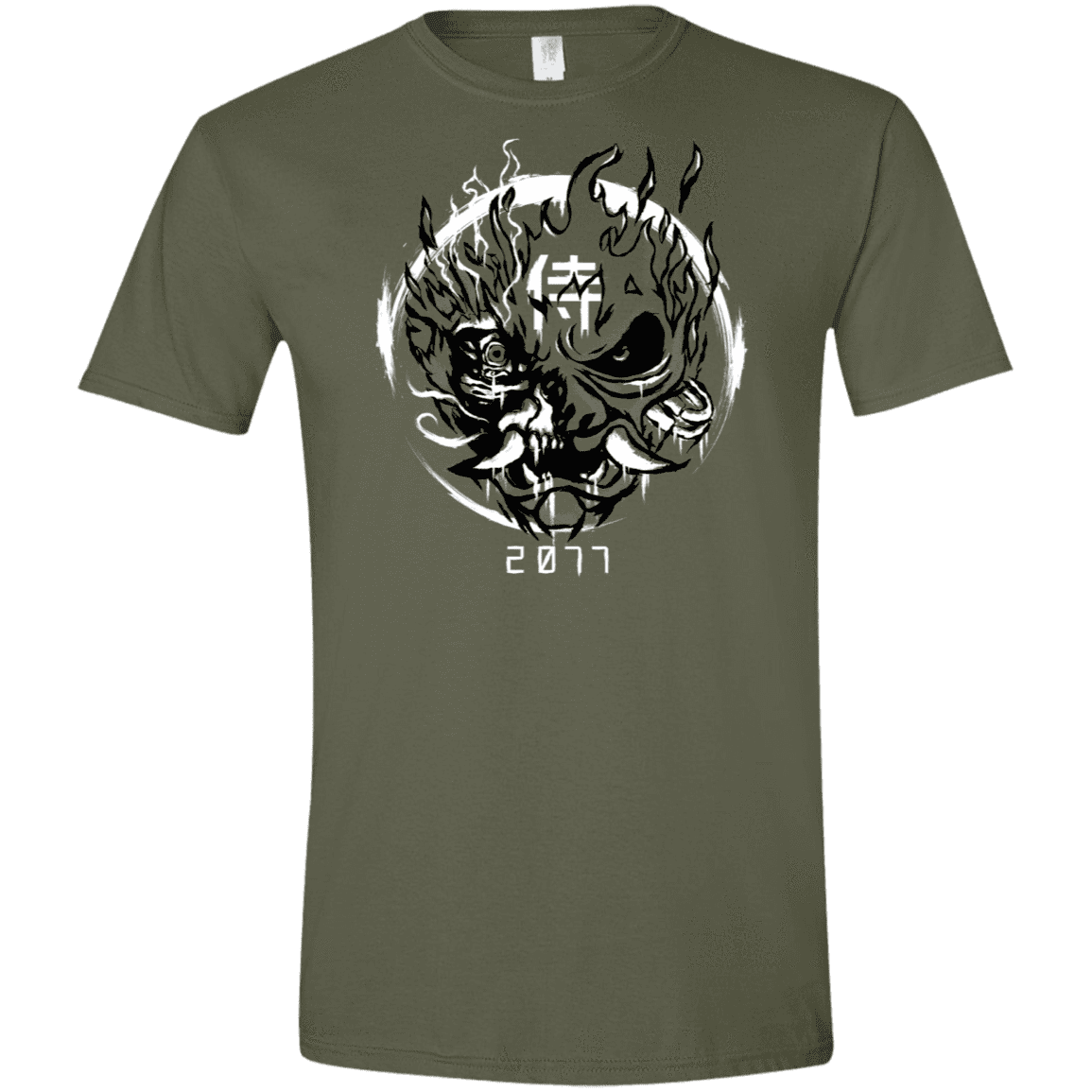 T-Shirts Military Green / S Samurai 2077 Men's Semi-Fitted Softstyle
