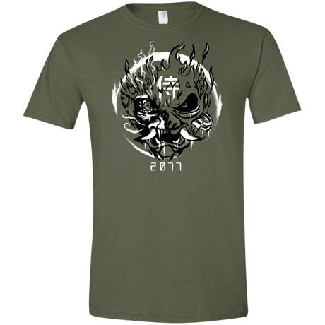 T-Shirts Military Green / S Samurai 2077 Men's Semi-Fitted Softstyle