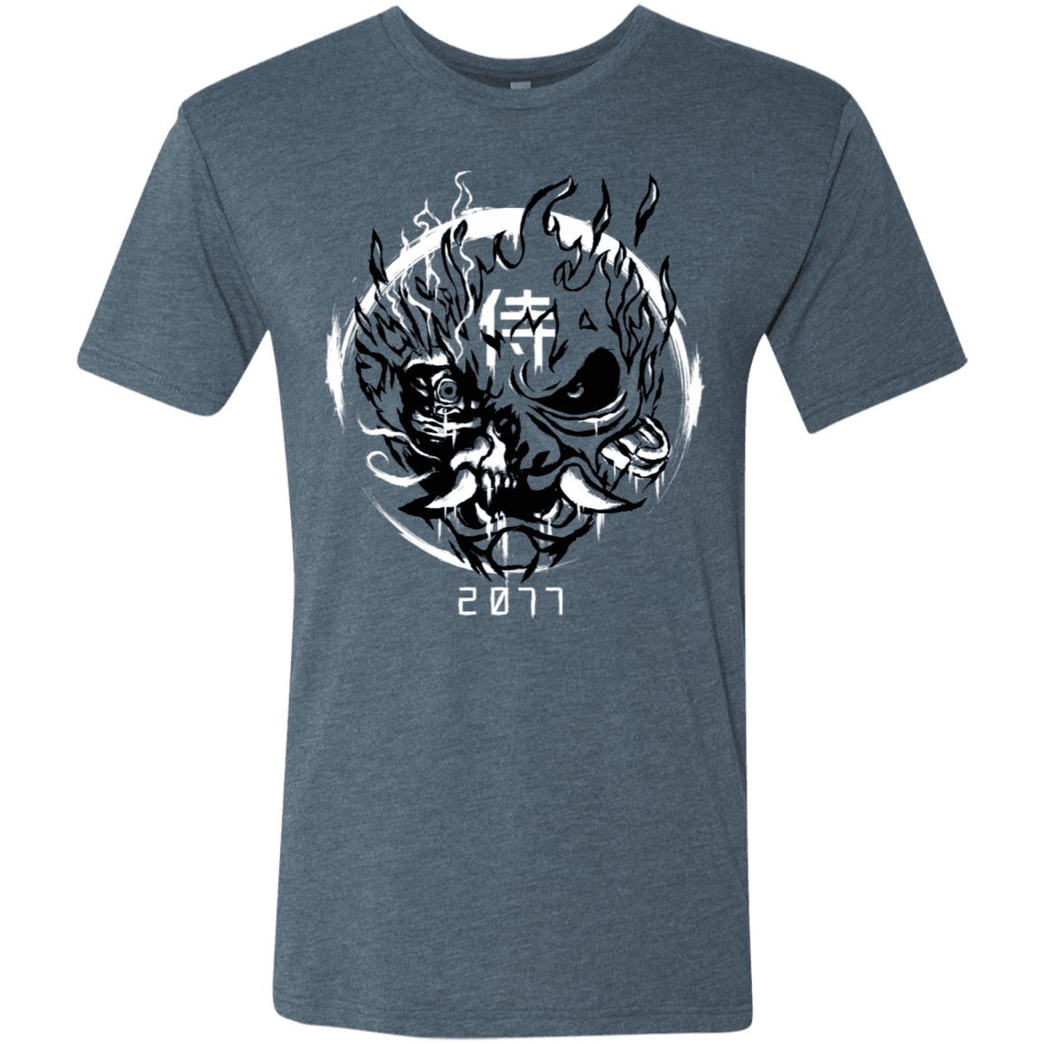 T-Shirts Indigo / S Samurai 2077 Men's Triblend T-Shirt