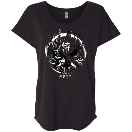 T-Shirts Vintage Black / X-Small Samurai 2077 Triblend Dolman Sleeve