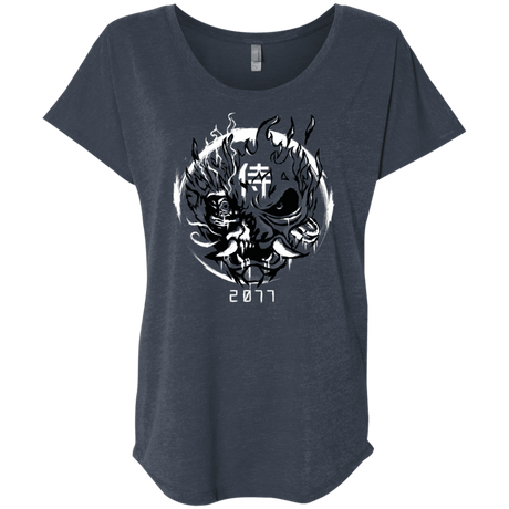 T-Shirts Vintage Navy / X-Small Samurai 2077 Triblend Dolman Sleeve