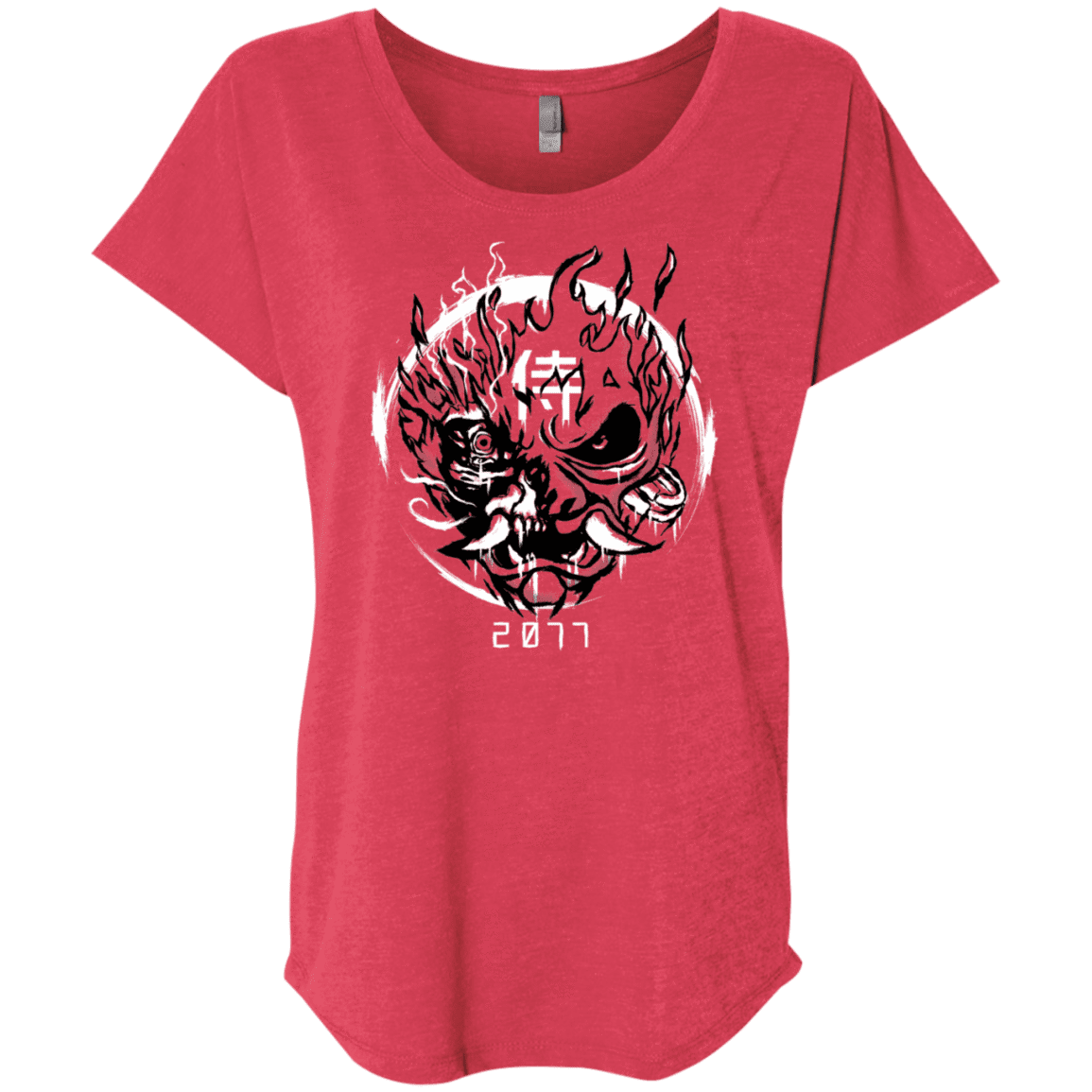 T-Shirts Vintage Red / X-Small Samurai 2077 Triblend Dolman Sleeve