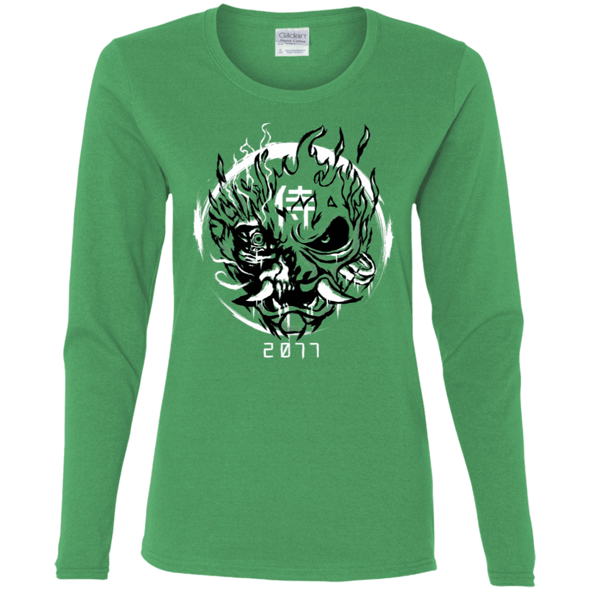 T-Shirts Irish Green / S Samurai 2077 Women's Long Sleeve T-Shirt