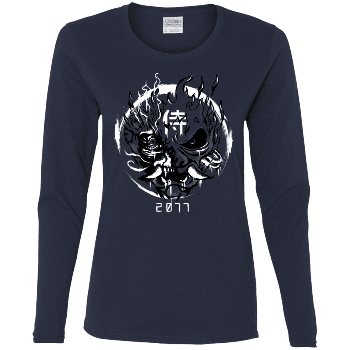 T-Shirts Navy / S Samurai 2077 Women's Long Sleeve T-Shirt