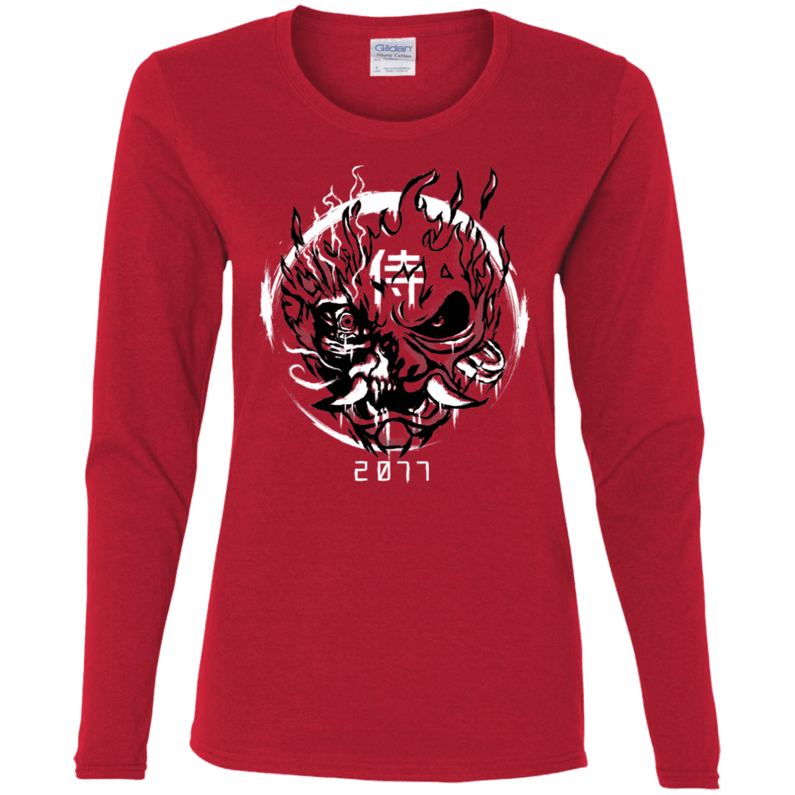 T-Shirts Red / S Samurai 2077 Women's Long Sleeve T-Shirt