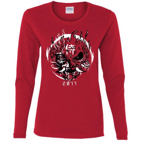 T-Shirts Red / S Samurai 2077 Women's Long Sleeve T-Shirt