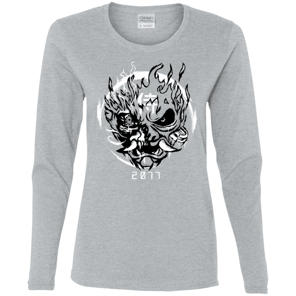 T-Shirts Sport Grey / S Samurai 2077 Women's Long Sleeve T-Shirt