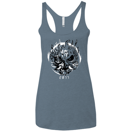 T-Shirts Indigo / X-Small Samurai 2077 Women's Triblend Racerback Tank