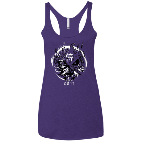 T-Shirts Purple Rush / X-Small Samurai 2077 Women's Triblend Racerback Tank