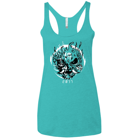 T-Shirts Tahiti Blue / X-Small Samurai 2077 Women's Triblend Racerback Tank