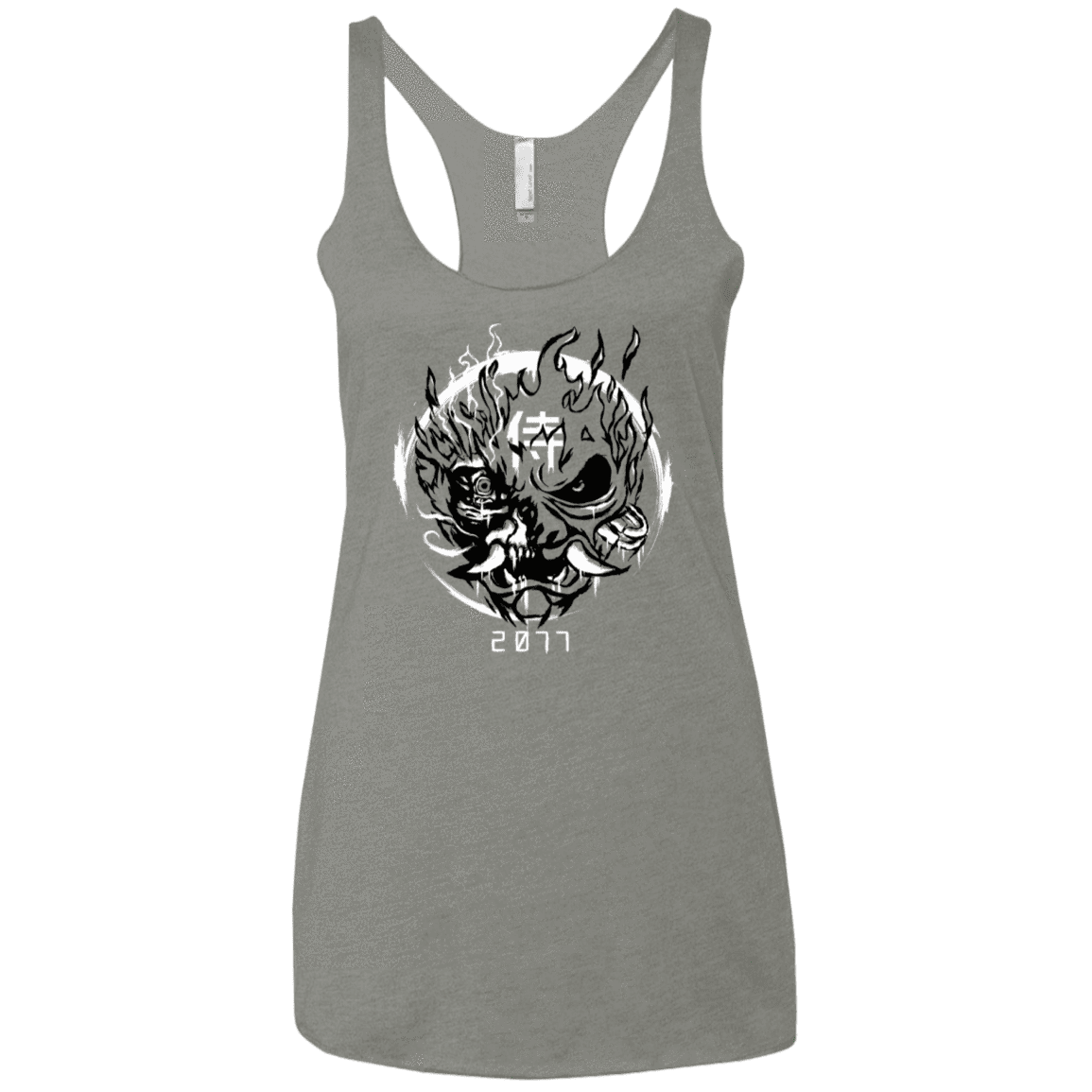 T-Shirts Venetian Grey / X-Small Samurai 2077 Women's Triblend Racerback Tank
