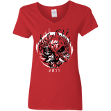 T-Shirts Red / S Samurai 2077 Women's V-Neck T-Shirt