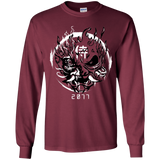 T-Shirts Maroon / YS Samurai 2077 Youth Long Sleeve T-Shirt