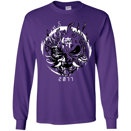T-Shirts Purple / YS Samurai 2077 Youth Long Sleeve T-Shirt