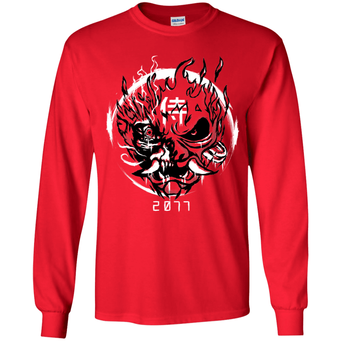T-Shirts Red / YS Samurai 2077 Youth Long Sleeve T-Shirt