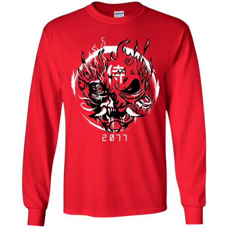 T-Shirts Red / YS Samurai 2077 Youth Long Sleeve T-Shirt