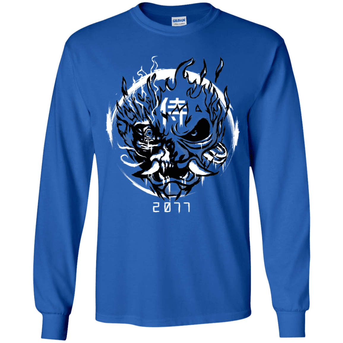 T-Shirts Royal / YS Samurai 2077 Youth Long Sleeve T-Shirt