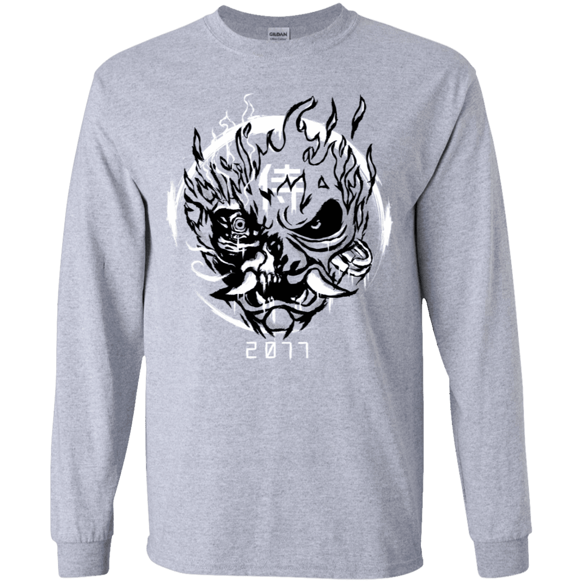 T-Shirts Sport Grey / YS Samurai 2077 Youth Long Sleeve T-Shirt