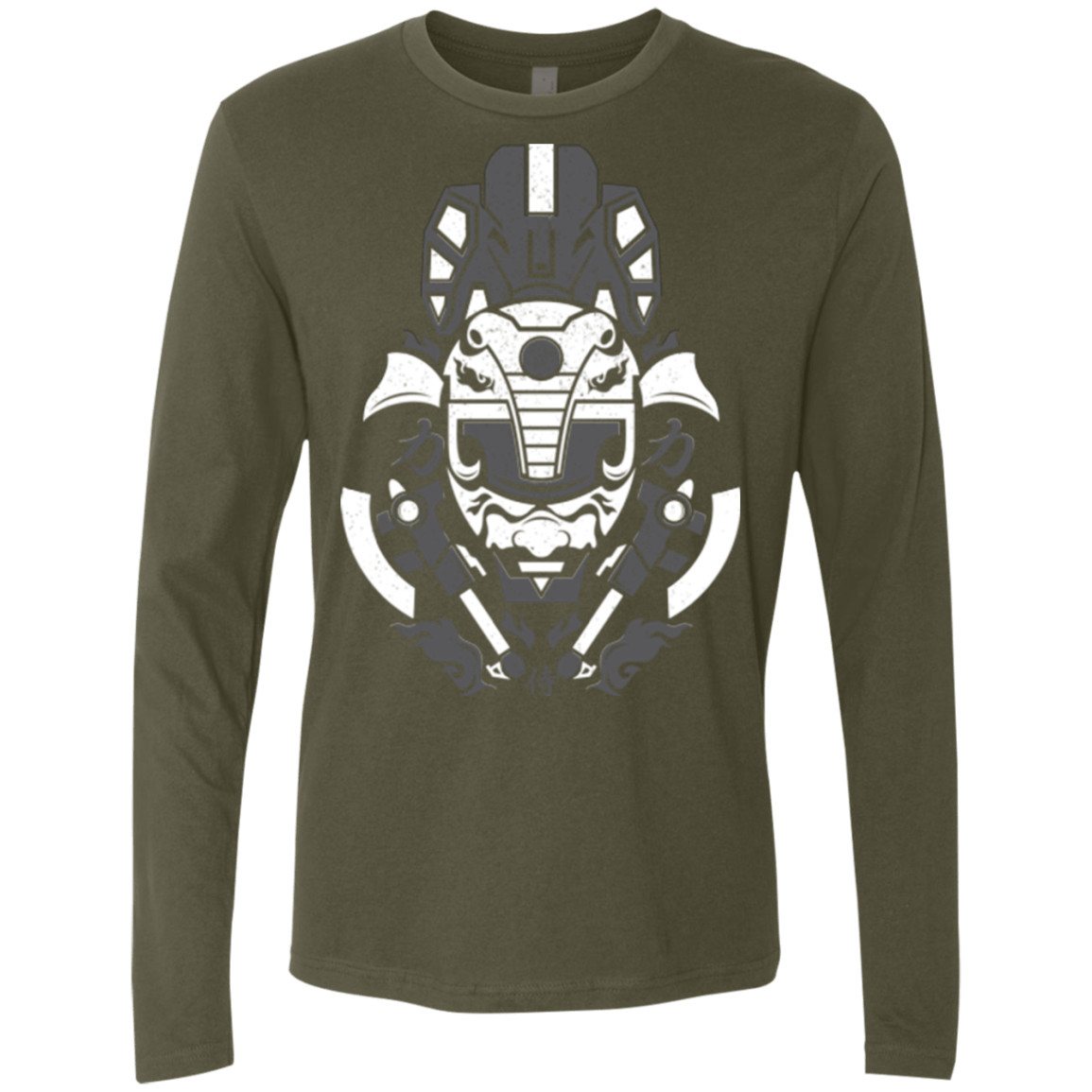 T-Shirts Military Green / Small Samurai Black  Ranger Men's Premium Long Sleeve