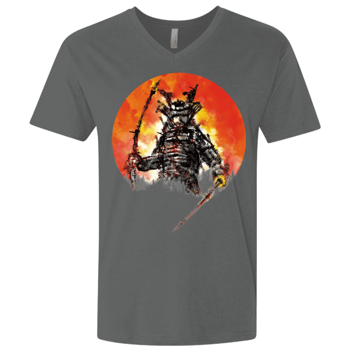 T-Shirts Heavy Metal / X-Small Samurai Bot Men's Premium V-Neck