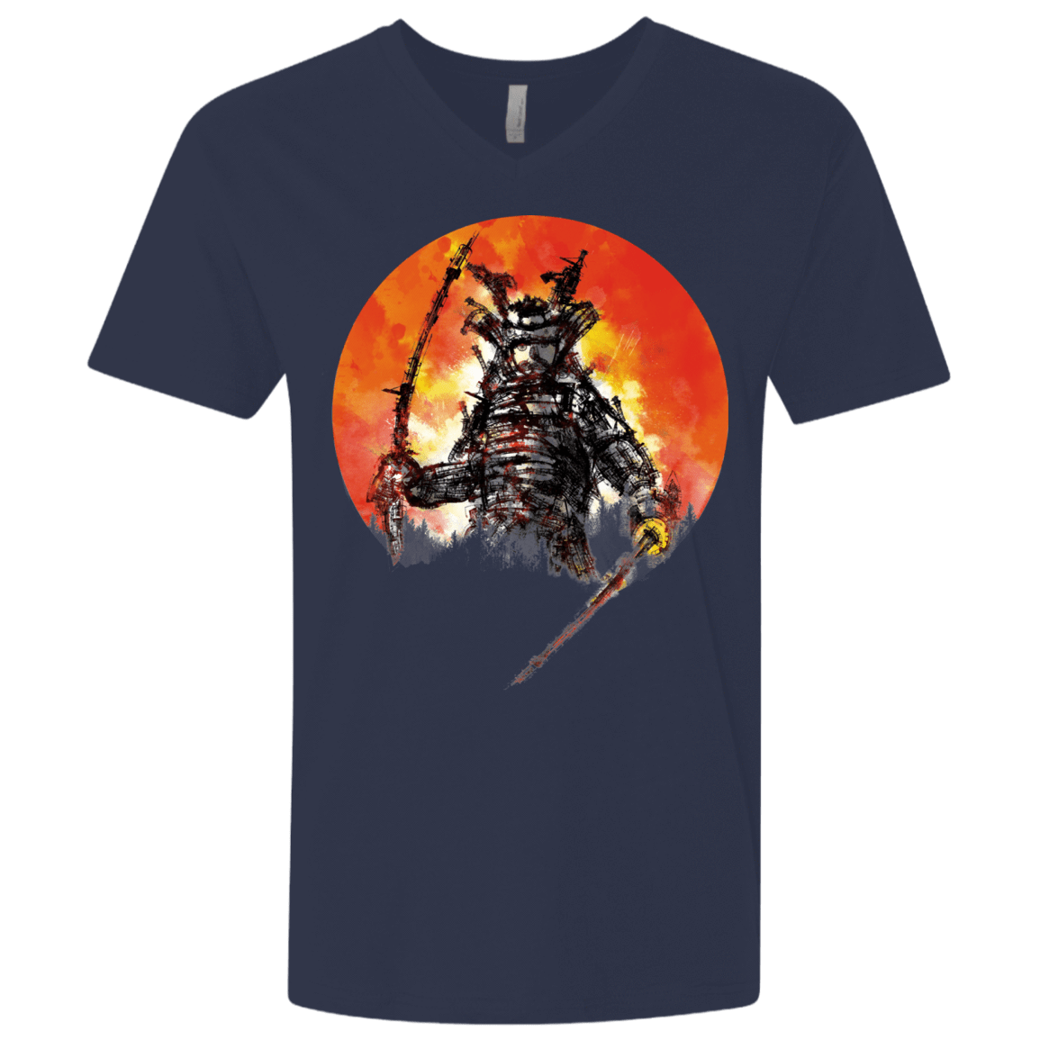 T-Shirts Midnight Navy / X-Small Samurai Bot Men's Premium V-Neck