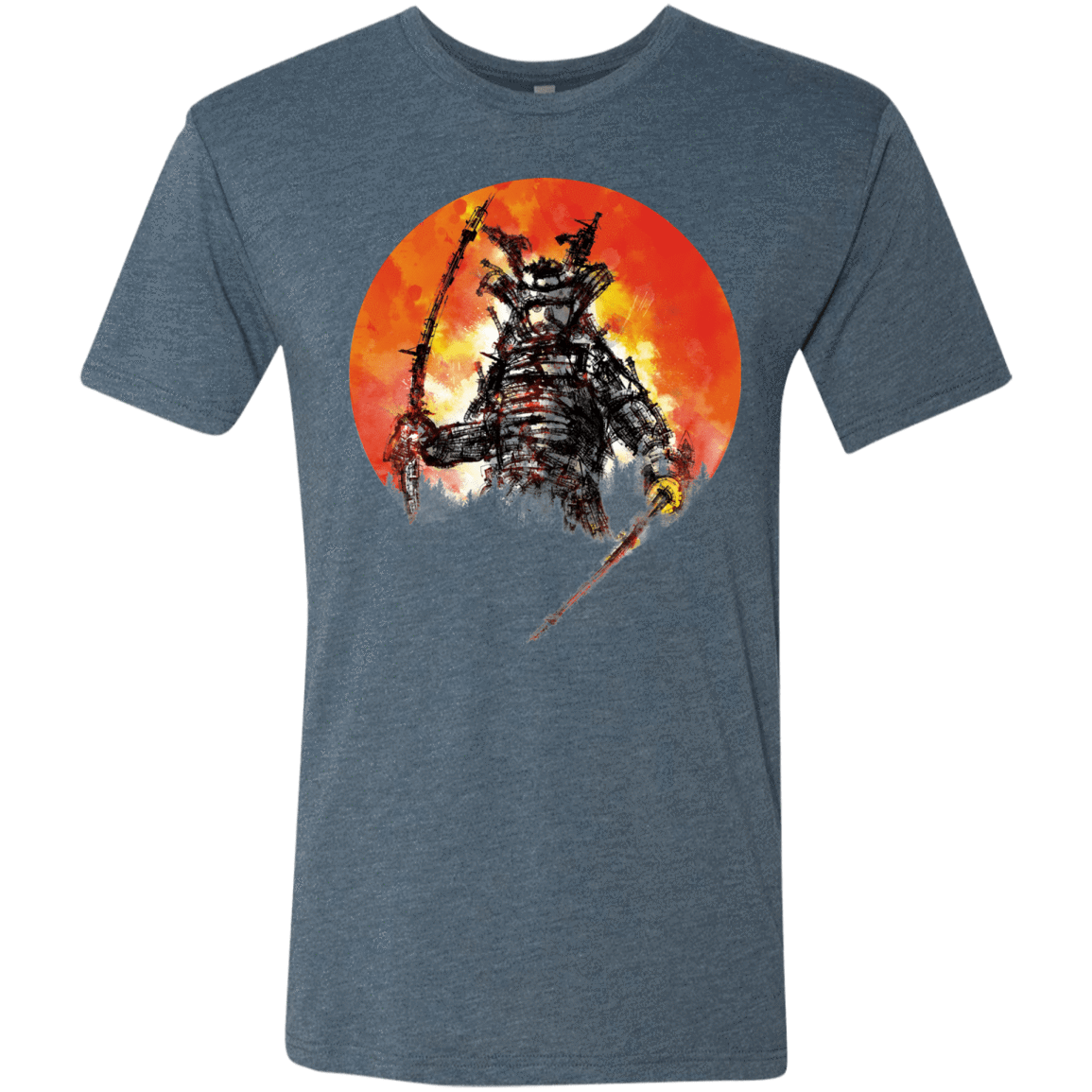 T-Shirts Indigo / S Samurai Bot Men's Triblend T-Shirt