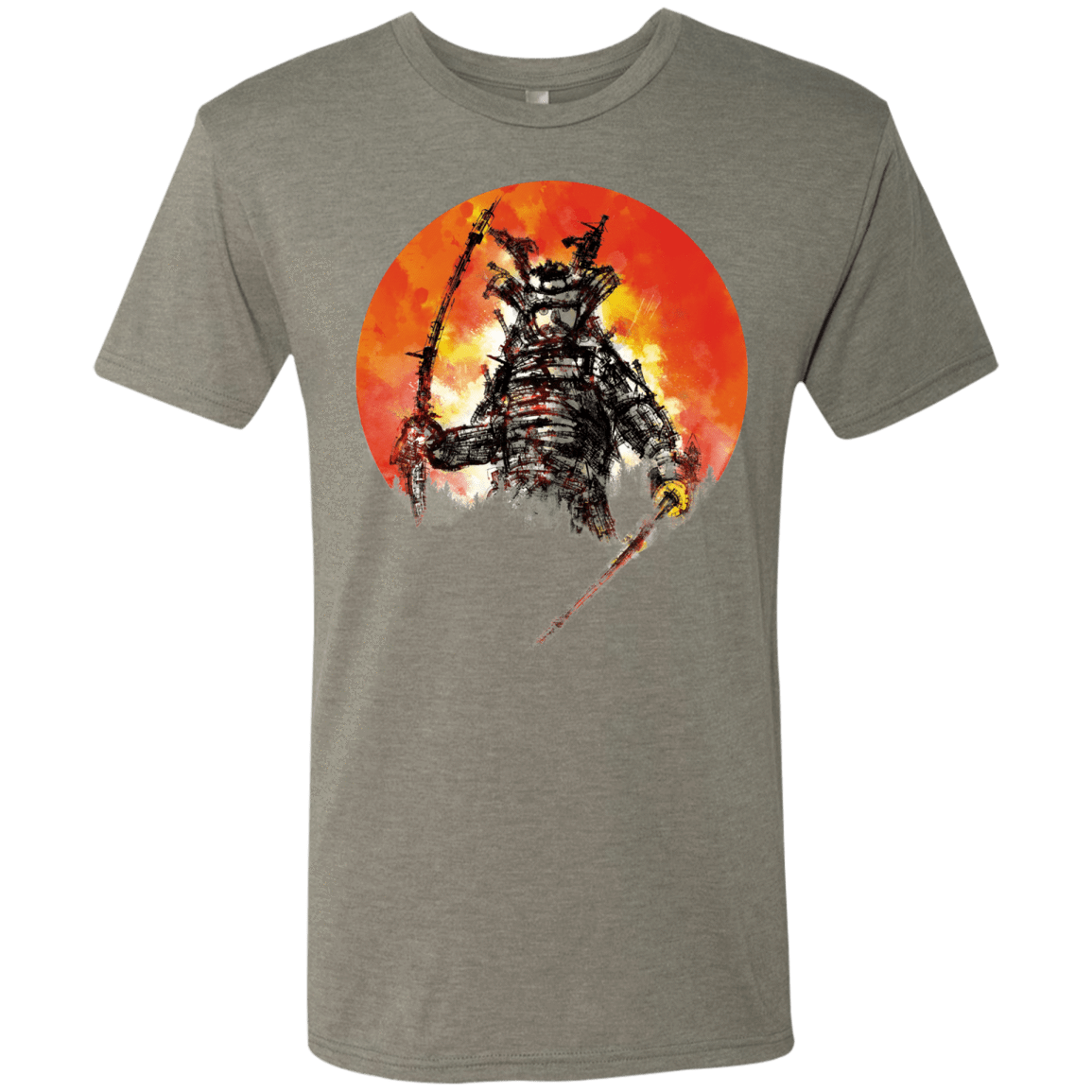 T-Shirts Venetian Grey / S Samurai Bot Men's Triblend T-Shirt