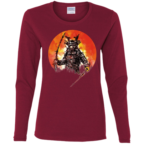 T-Shirts Cardinal / S Samurai Bot Women's Long Sleeve T-Shirt