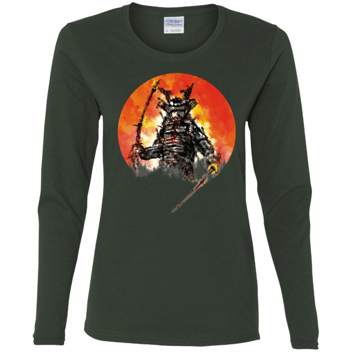 T-Shirts Forest / S Samurai Bot Women's Long Sleeve T-Shirt