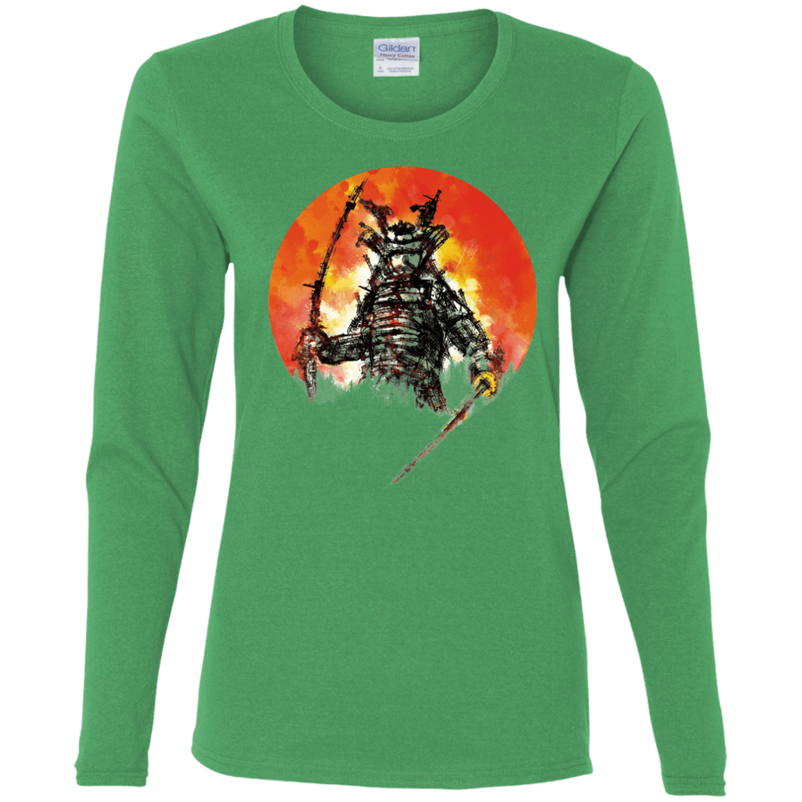 T-Shirts Irish Green / S Samurai Bot Women's Long Sleeve T-Shirt
