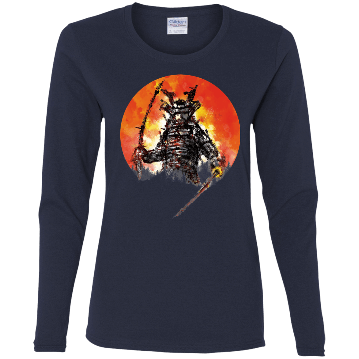 T-Shirts Navy / S Samurai Bot Women's Long Sleeve T-Shirt