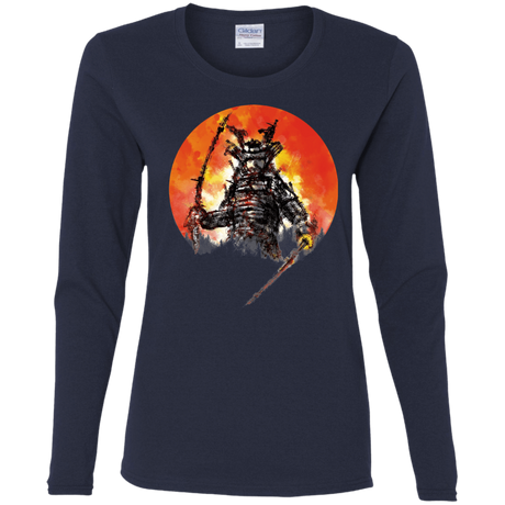 T-Shirts Navy / S Samurai Bot Women's Long Sleeve T-Shirt