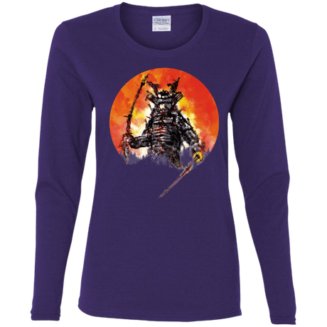 T-Shirts Purple / S Samurai Bot Women's Long Sleeve T-Shirt