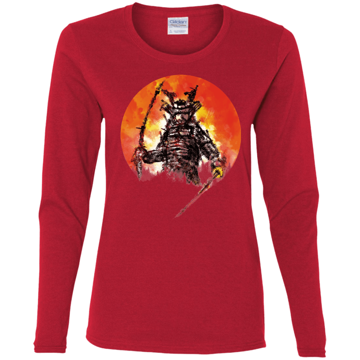 T-Shirts Red / S Samurai Bot Women's Long Sleeve T-Shirt