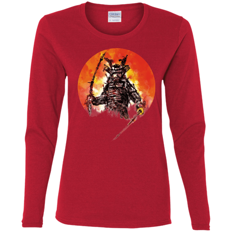 T-Shirts Red / S Samurai Bot Women's Long Sleeve T-Shirt