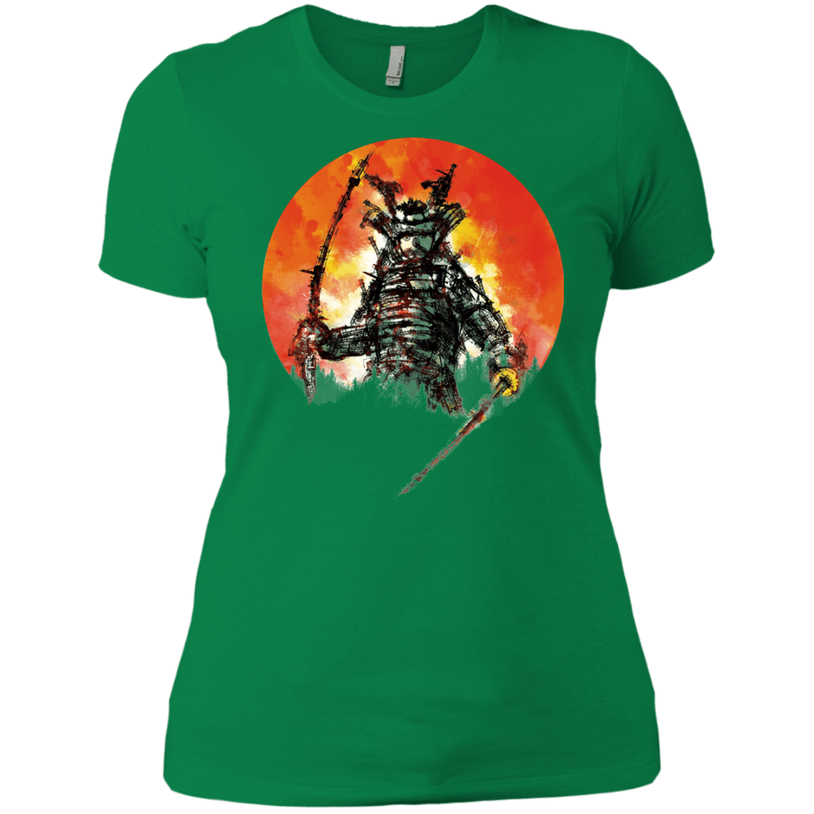 T-Shirts Kelly Green / X-Small Samurai Bot Women's Premium T-Shirt