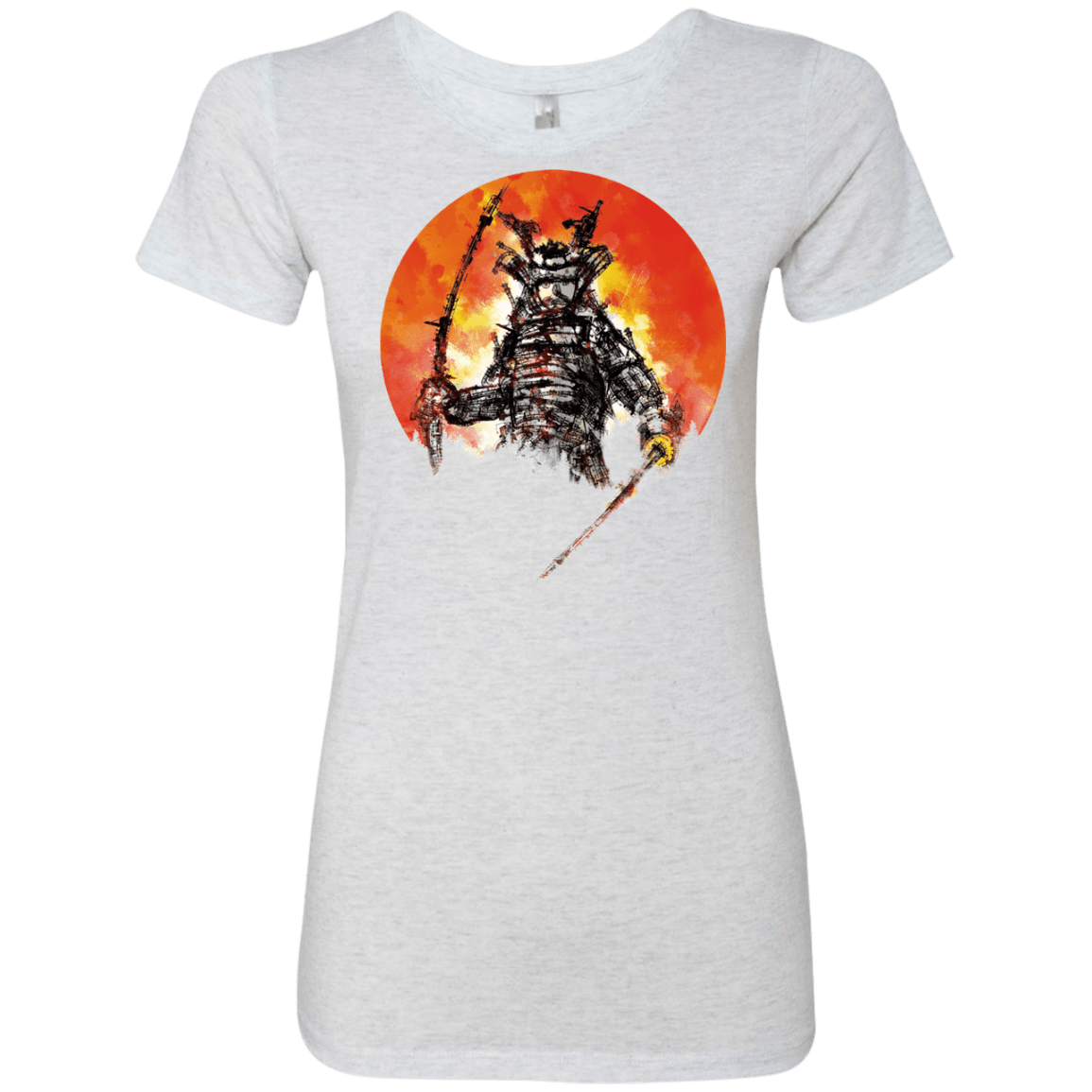 T-Shirts Heather White / S Samurai Bot Women's Triblend T-Shirt