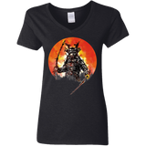 T-Shirts Black / S Samurai Bot Women's V-Neck T-Shirt