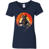 T-Shirts Navy / S Samurai Bot Women's V-Neck T-Shirt