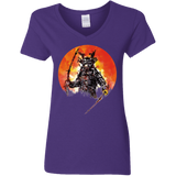 T-Shirts Purple / S Samurai Bot Women's V-Neck T-Shirt