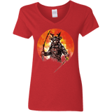 T-Shirts Red / S Samurai Bot Women's V-Neck T-Shirt