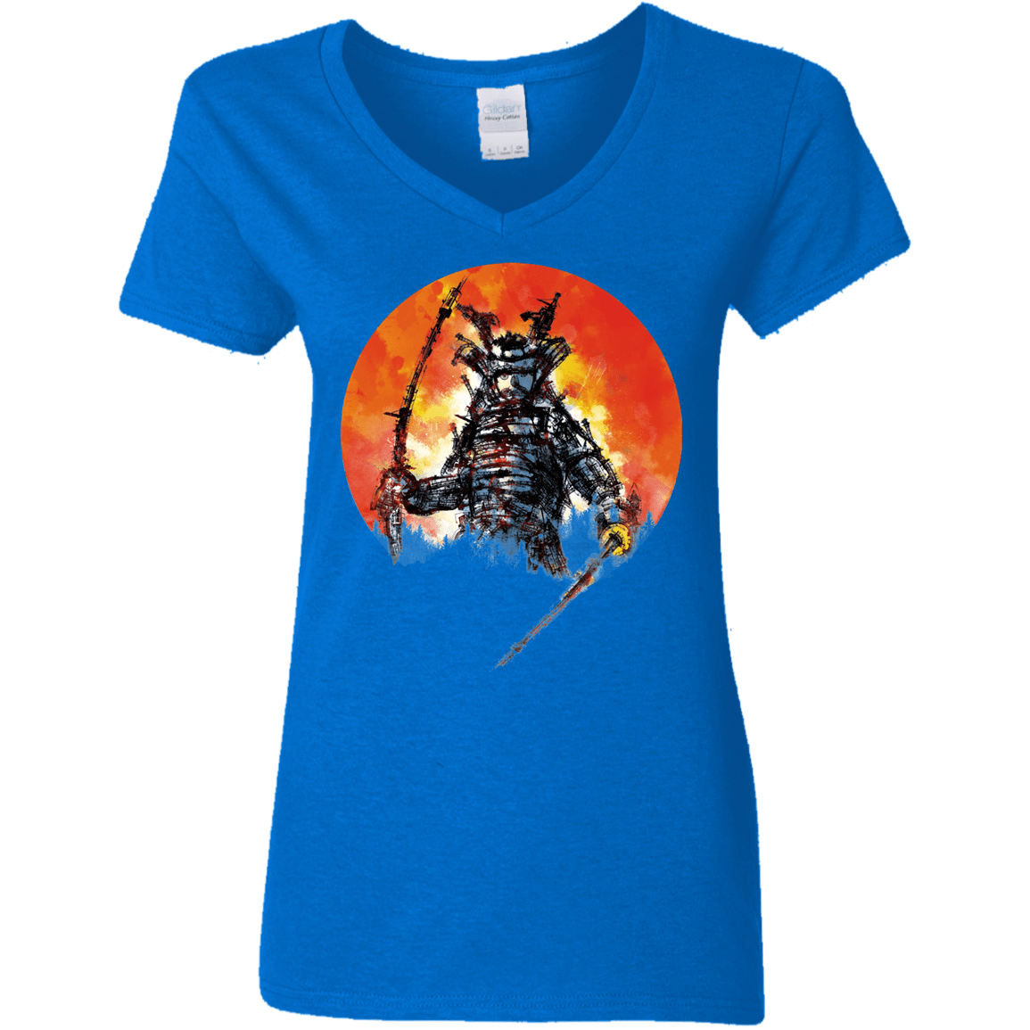 T-Shirts Royal / S Samurai Bot Women's V-Neck T-Shirt