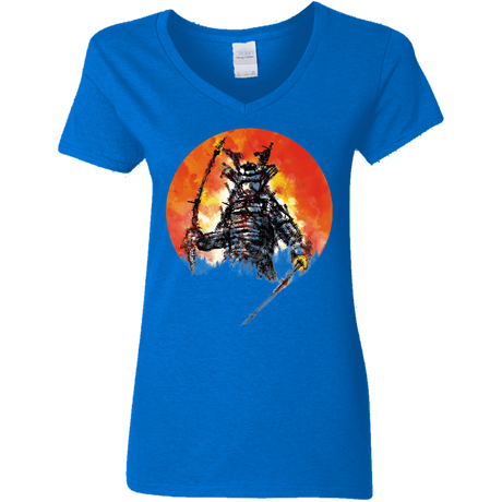 T-Shirts Royal / S Samurai Bot Women's V-Neck T-Shirt