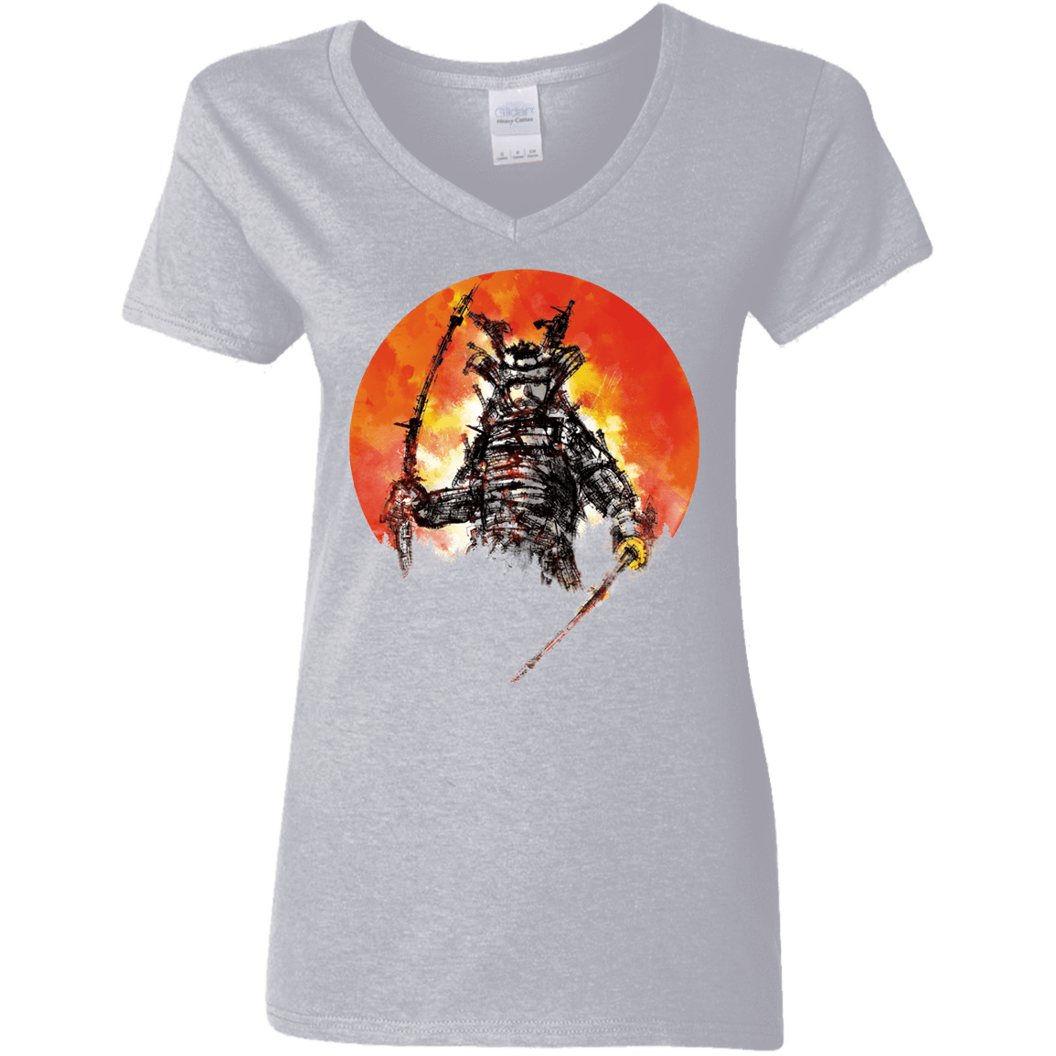 T-Shirts Sport Grey / S Samurai Bot Women's V-Neck T-Shirt