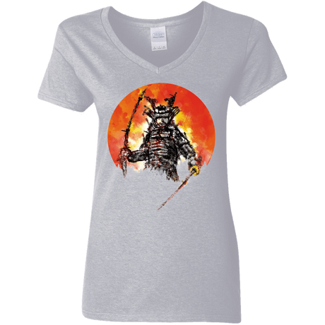 T-Shirts Sport Grey / S Samurai Bot Women's V-Neck T-Shirt