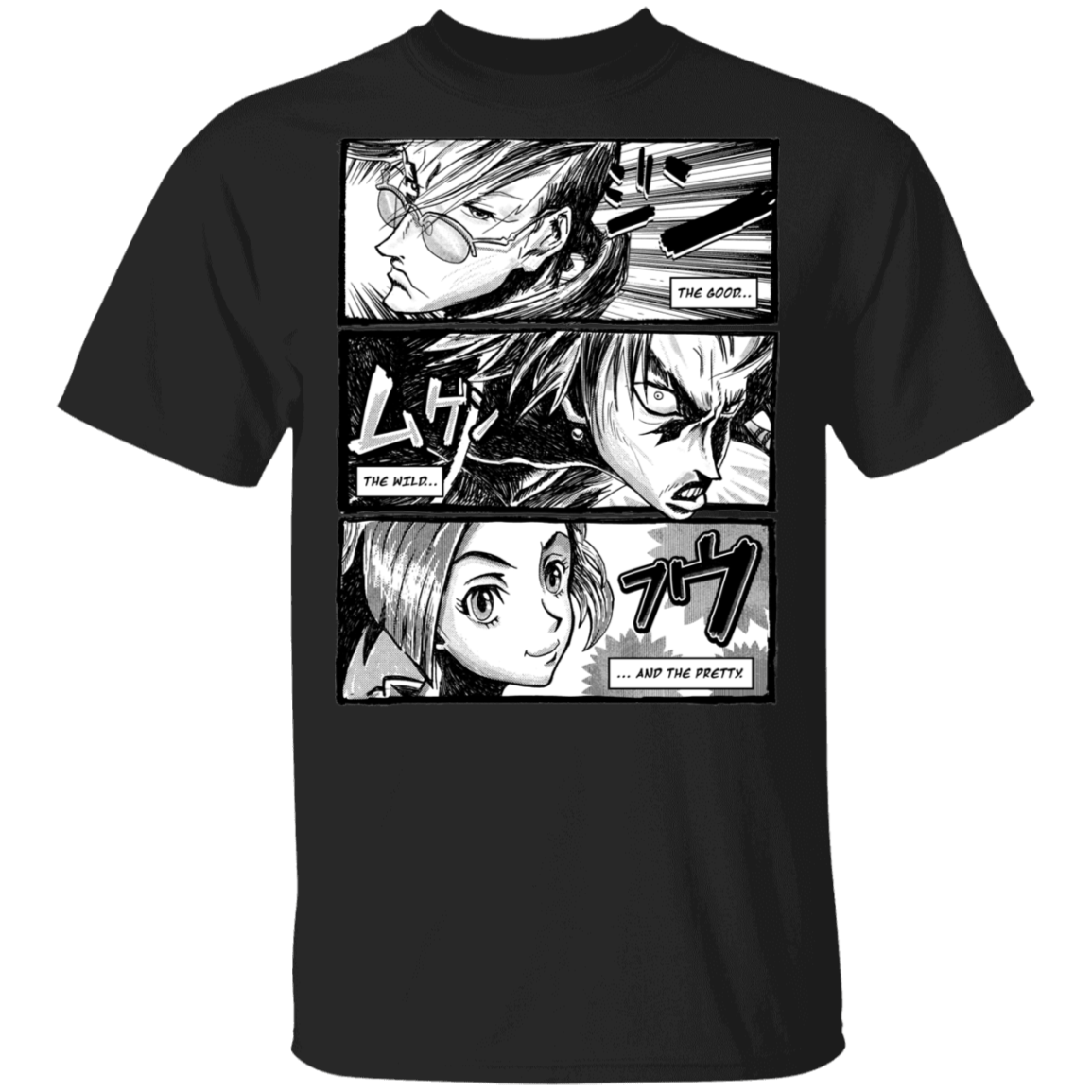 T-Shirts Black / S Samurai Champloo Manga T-Shirt