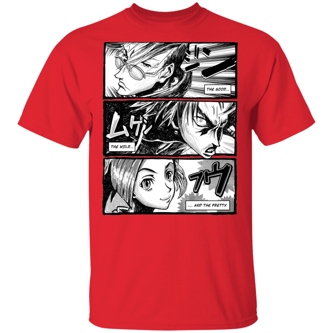 T-Shirts Red / S Samurai Champloo Manga T-Shirt