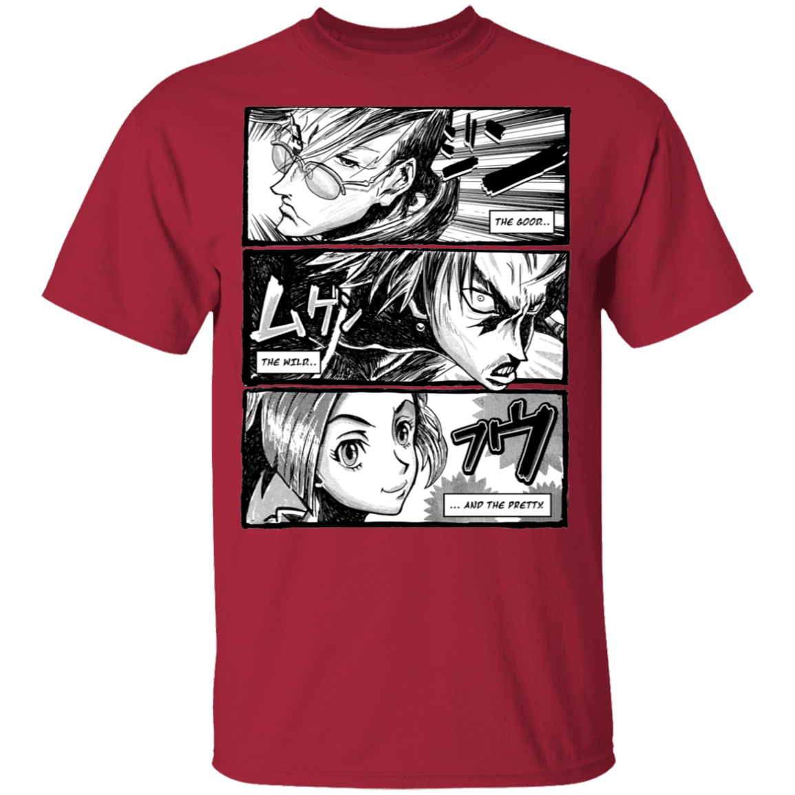 T-Shirts Cardinal / YXS Samurai Champloo Manga Youth T-Shirt
