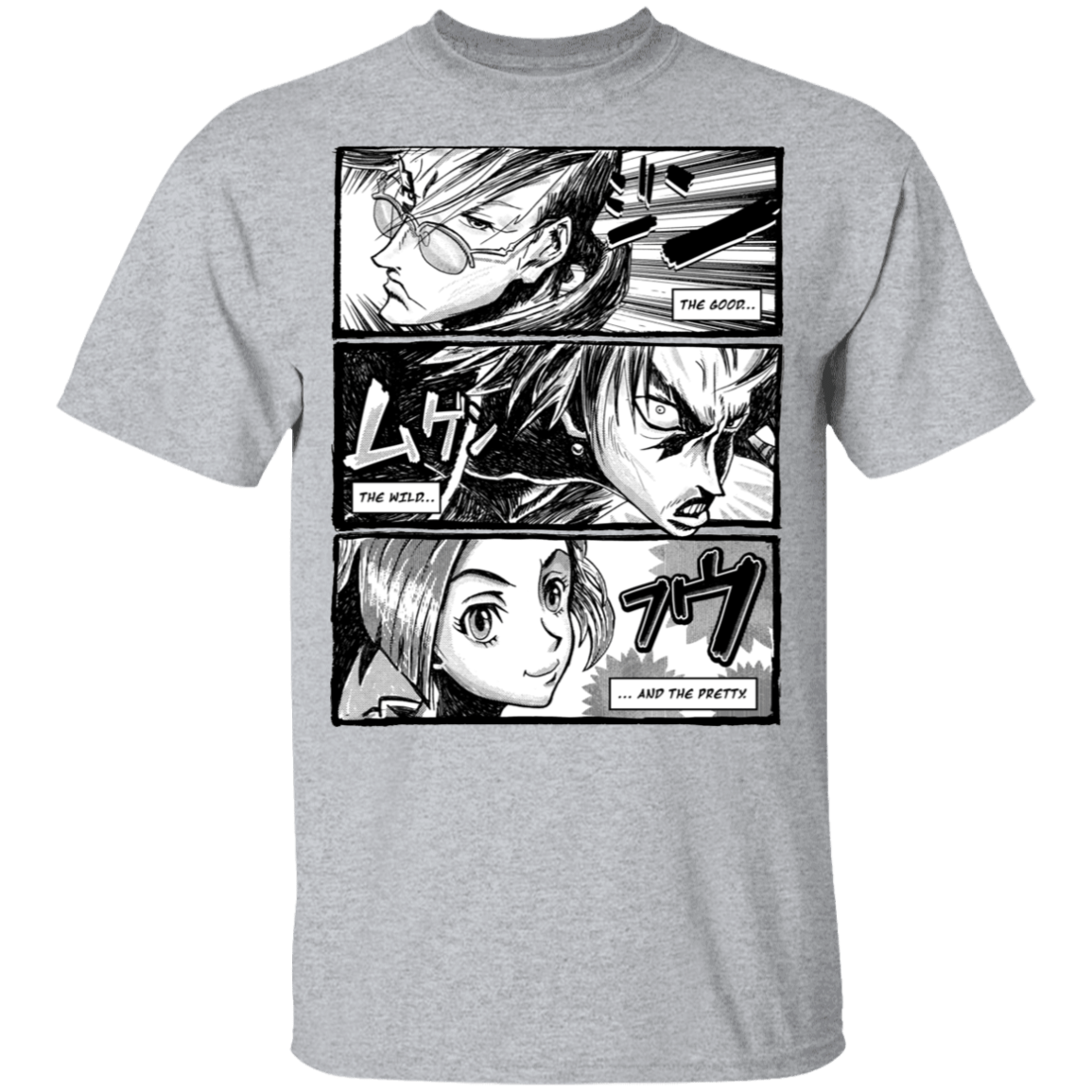 T-Shirts Sport Grey / YXS Samurai Champloo Manga Youth T-Shirt